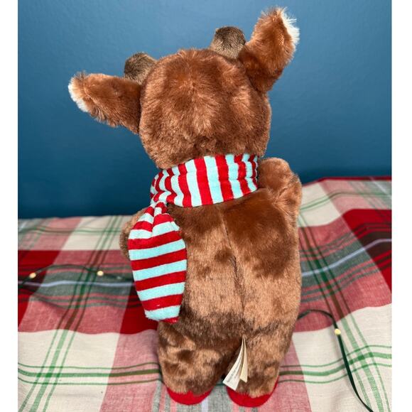 Gemmy Rudolph Red Nose Reindeer Plush Singing Toy Christmas Holiday Light Up - Picture 4 of 4